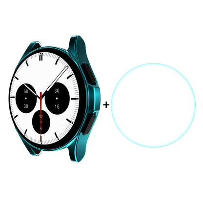 ENKAY Pour Samsung Galaxy Watch4 Classic 42mm ENKAY Chapeau-Prince Couverture Complète Galvanoplastie Étui Souple TPU HD Couverture Transparente + Protecteur en Verre Trempé, For Samsung Galaxy Watch4 Classic 42mm