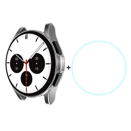 ENKAY Pour Samsung Galaxy Watch4 Classic 42mm ENKAY Chapeau-Prince Couverture Complète Galvanoplastie Étui Souple TPU HD Couverture Transparente + Protecteur en Verre Trempé, For Samsung Galaxy Watch4 Classic 42mm