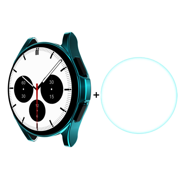 Pour Samsung Galaxy Watch4 Classic 46mm ENKAY Chapeau-Prince Couverture Complète Galvanoplastie Étui Souple TPU HD Couverture Transparente + Protecteur En Verre Trempé, For Samsung Galaxy Watch4 Classic 46mm