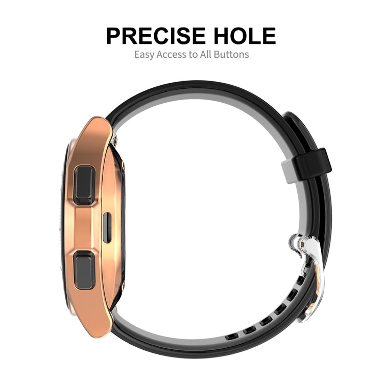 Pour Samsung Galaxy Watch4 Classic 46mm ENKAY Chapeau-Prince Couverture Complète Galvanoplastie Étui Souple TPU HD Couverture Transparente + Protecteur En Verre Trempé, For Samsung Galaxy Watch4 Classic 46mm