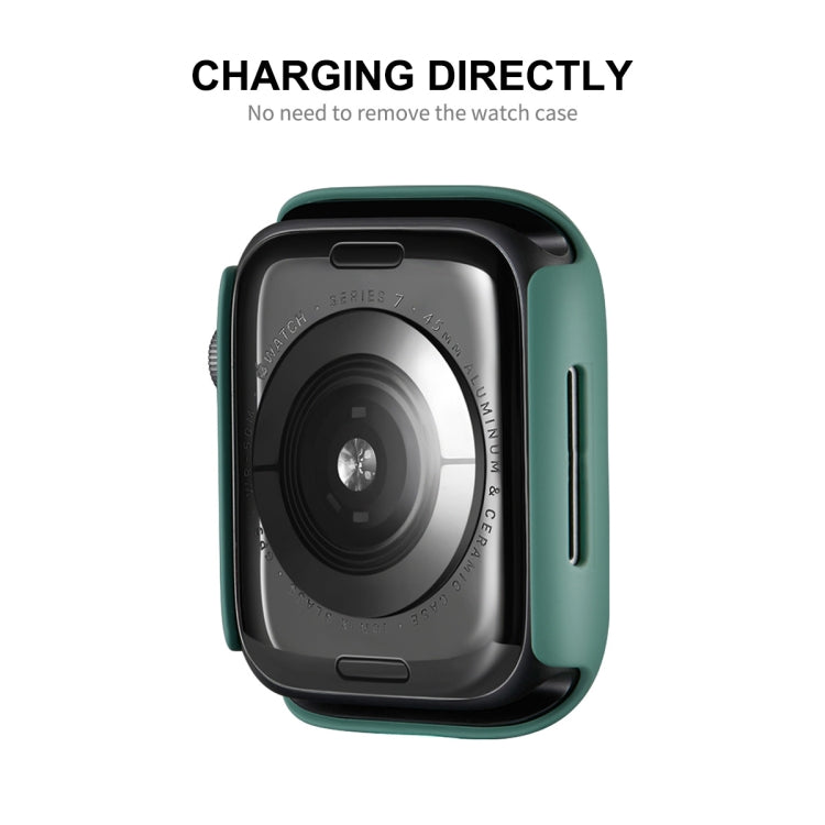 Cadre PC ENKAY Hat-Prince + Film de protection d'écran PMMA HD à couverture complète pour Apple Watch Series 7 45 mm
