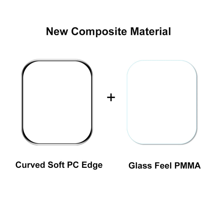 Cadre PC ENKAY Hat-Prince + Film de protection d'écran PMMA HD à couverture complète pour Apple Watch Series 7 45 mm