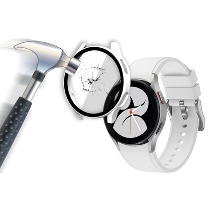 ENKAY Hat-Prince Cadre PC à Couverture Complète + Protecteur en Verre Trempé Coque Composite pour Samsung Galaxy Watch4 40mm