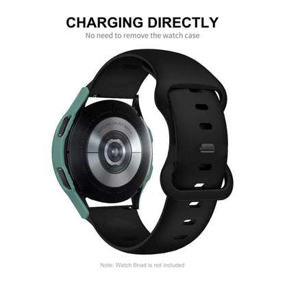 ENKAY Hat-Prince Cadre PC à Couverture Complète + Protecteur en Verre Trempé Coque Composite pour Samsung Galaxy Watch4 40mm