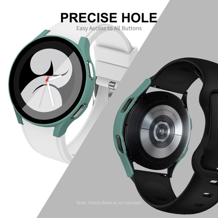 ENKAY Hat-Prince Cadre PC à Couverture Complète + Protecteur en Verre Trempé Coque Composite pour Samsung Galaxy Watch4 40mm