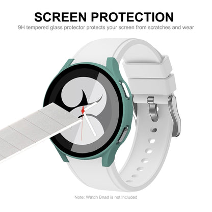 ENKAY Hat-Prince Cadre PC à Couverture Complète + Protecteur en Verre Trempé Coque Composite pour Samsung Galaxy Watch4 40mm