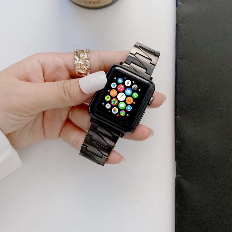 Bracelet en métal en acier inoxydable à chaîne créative pour la série Apple Watch, 7 41mm / 6&SE&5&4 40mm / 3&2&1 38mm, 7 45mm / 6&SE&5&4 44mm / 3&2&1 42mm
