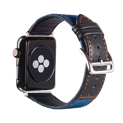 Bracelet en cuir à boucle argentée pour la série Apple Watch, 7 41mm / 6&SE&5&4 40mm / 3&2&1 38mm, 7 45mm / 6&SE&5&4 44mm / 3&2&1 42mm