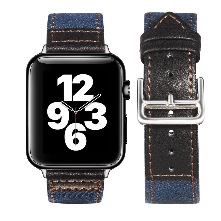 Bracelet en cuir à boucle argentée pour la série Apple Watch, 7 41mm / 6&SE&5&4 40mm / 3&2&1 38mm, 7 45mm / 6&SE&5&4 44mm / 3&2&1 42mm