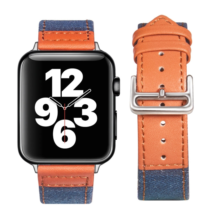Bracelet en cuir à boucle argentée pour la série Apple Watch, 7 41mm / 6&SE&5&4 40mm / 3&2&1 38mm, 7 45mm / 6&SE&5&4 44mm / 3&2&1 42mm