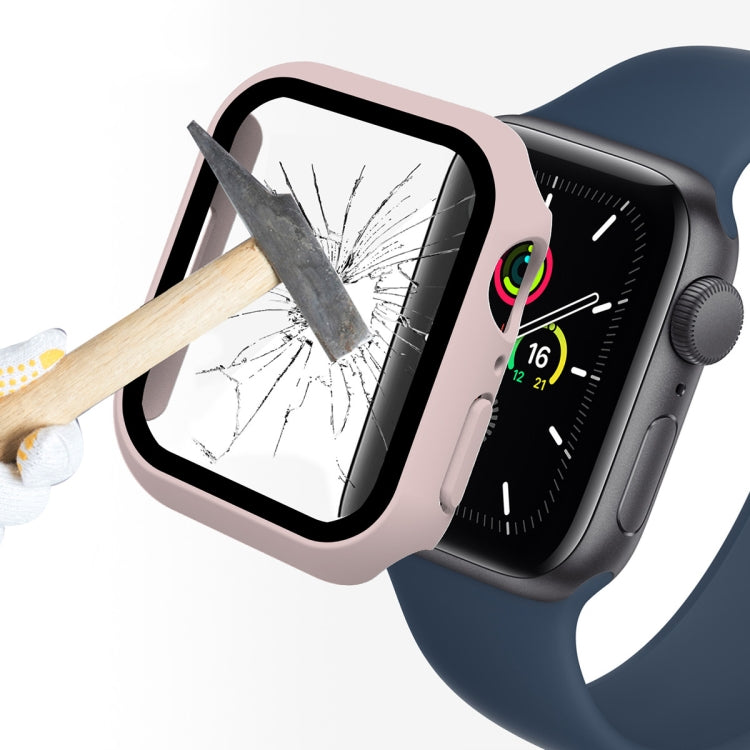 ENKAY Hat-Prince Cadre PC 2 en 1 + Protecteur en Verre Trempé 9H Couverture Complète pour Apple Watch Series 7 45mm