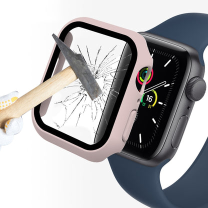 ENKAY Hat-Prince Cadre PC 2 en 1 + Protecteur en Verre Trempé 9H Couverture Complète pour Apple Watch Series 7 45mm