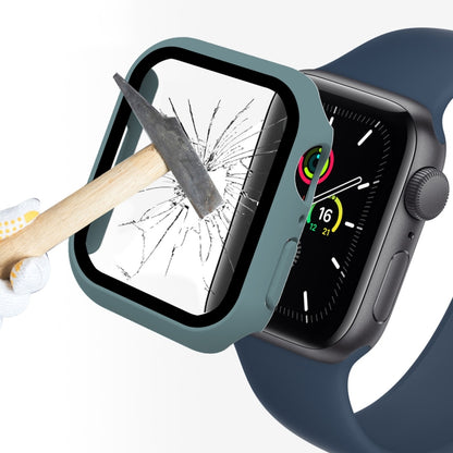 ENKAY Hat-Prince Cadre PC 2 en 1 + Protecteur en Verre Trempé 9H Couverture Complète pour Apple Watch Series 7 45mm