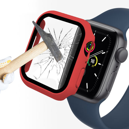 ENKAY Hat-Prince Cadre PC 2 en 1 + Protecteur en Verre Trempé 9H Couverture Complète pour Apple Watch Series 7 45mm