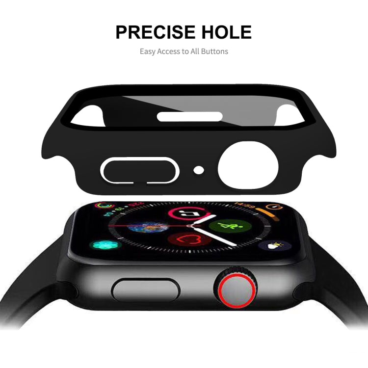 ENKAY Hat-Prince Cadre PC 2 en 1 + Protecteur en Verre Trempé 9H Couverture Complète pour Apple Watch Series 7 45mm