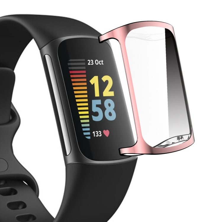 Pour Fitbit Charge 5 ENKAY Hat-Prince Couverture complète Coque en TPU souple galvanisée Housse résistante aux rayures