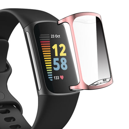 Pour Fitbit Charge 5 ENKAY Hat-Prince Couverture complète Coque en TPU souple galvanisée Housse résistante aux rayures
