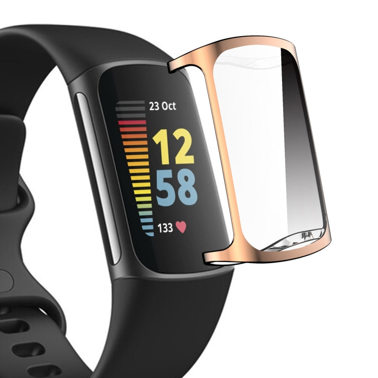 Pour Fitbit Charge 5 ENKAY Hat-Prince Couverture complète Coque en TPU souple galvanisée Housse résistante aux rayures