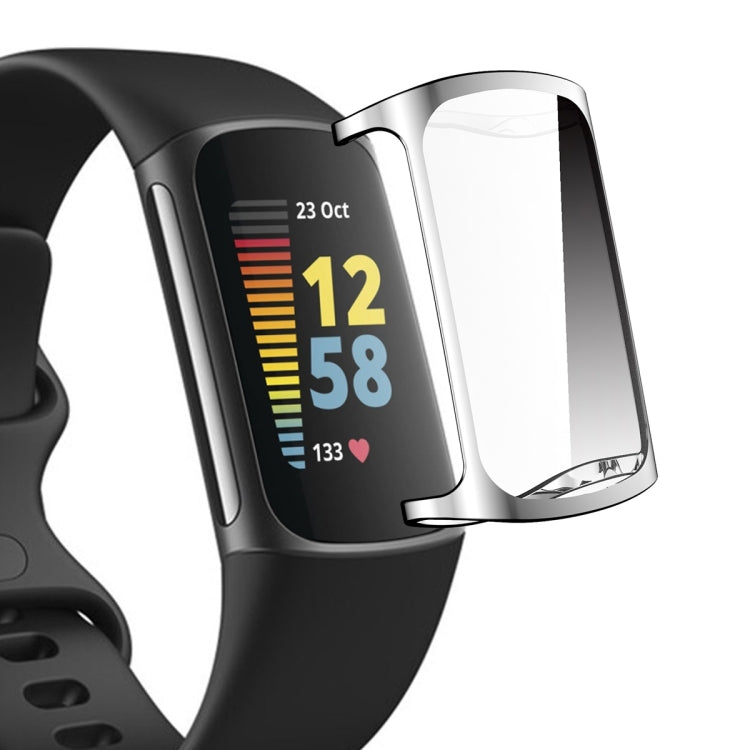 Pour Fitbit Charge 5 ENKAY Hat-Prince Couverture complète Coque en TPU souple galvanisée Housse résistante aux rayures