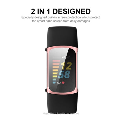 Pour Fitbit Charge 5 ENKAY Hat-Prince Couverture complète Coque en TPU souple galvanisée Housse résistante aux rayures