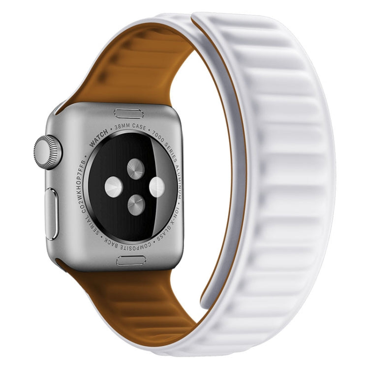 Bracelet de montre à bracelet magnétique en silicone pour la série Apple Watch, 7 41mm / 6&SE&5&4 40mm / 3&2&1 38mm, 7 45mm / 6&SE&5&4 44mm / 3&2&1 42mm
