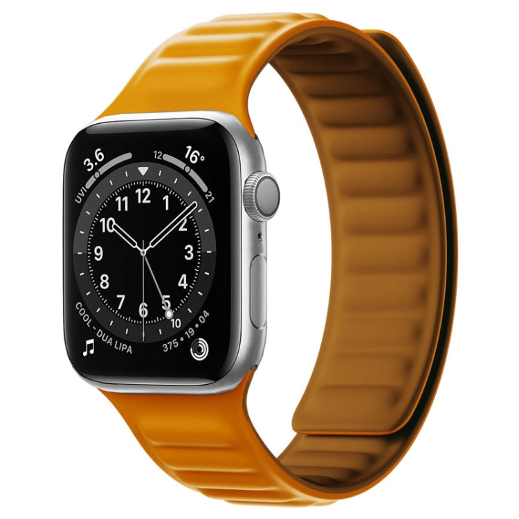 Bracelet de montre à bracelet magnétique en silicone pour la série Apple Watch, 7 41mm / 6&SE&5&4 40mm / 3&2&1 38mm, 7 45mm / 6&SE&5&4 44mm / 3&2&1 42mm