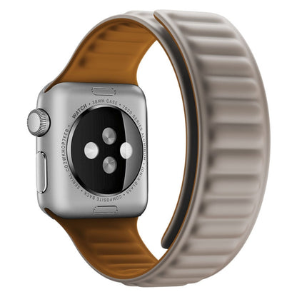 Bracelet de montre à bracelet magnétique en silicone pour la série Apple Watch, 7 41mm / 6&SE&5&4 40mm / 3&2&1 38mm, 7 45mm / 6&SE&5&4 44mm / 3&2&1 42mm