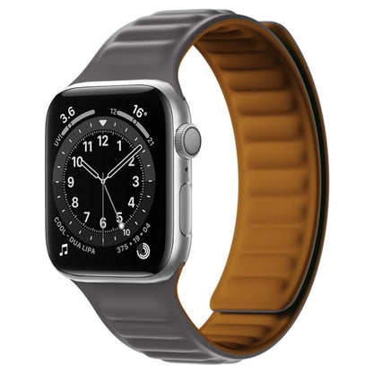 Bracelet de montre à bracelet magnétique en silicone pour la série Apple Watch, 7 41mm / 6&SE&5&4 40mm / 3&2&1 38mm, 7 45mm / 6&SE&5&4 44mm / 3&2&1 42mm