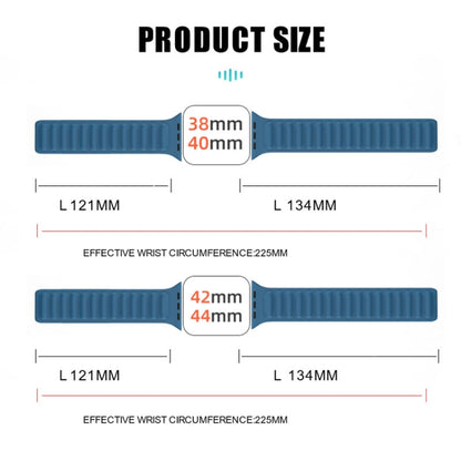 Bracelet de montre à bracelet magnétique en silicone pour la série Apple Watch, 7 41mm / 6&SE&5&4 40mm / 3&2&1 38mm, 7 45mm / 6&SE&5&4 44mm / 3&2&1 42mm