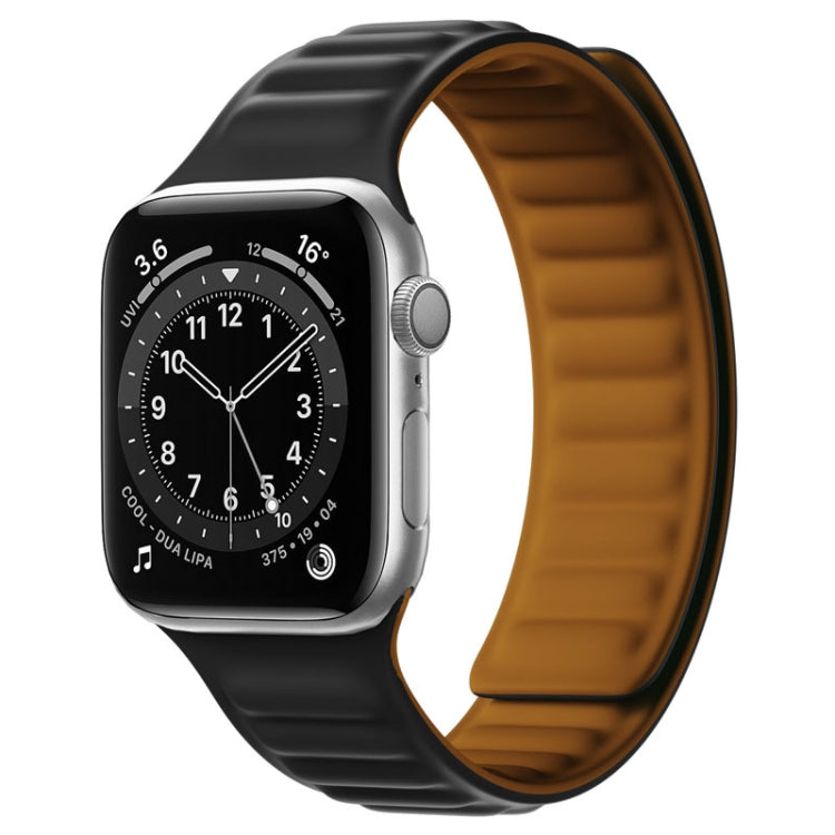 Bracelet de montre à bracelet magnétique en silicone pour la série Apple Watch, 7 41mm / 6&SE&5&4 40mm / 3&2&1 38mm, 7 45mm / 6&SE&5&4 44mm / 3&2&1 42mm