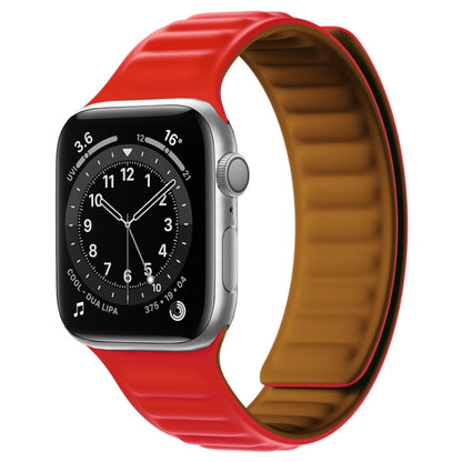 Bracelet de montre à bracelet magnétique en silicone pour la série Apple Watch, 7 41mm / 6&SE&5&4 40mm / 3&2&1 38mm, 7 45mm / 6&SE&5&4 44mm / 3&2&1 42mm