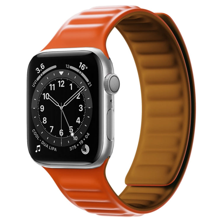 Bracelet de montre à bracelet magnétique en silicone pour la série Apple Watch, 7 41mm / 6&SE&5&4 40mm / 3&2&1 38mm, 7 45mm / 6&SE&5&4 44mm / 3&2&1 42mm