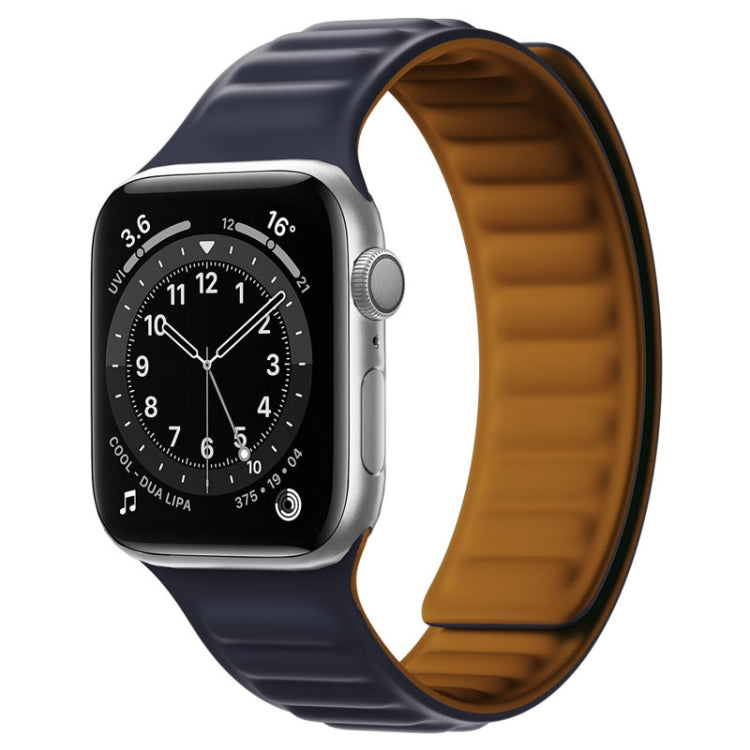 Bracelet de montre à bracelet magnétique en silicone pour la série Apple Watch, 7 41mm / 6&SE&5&4 40mm / 3&2&1 38mm, 7 45mm / 6&SE&5&4 44mm / 3&2&1 42mm