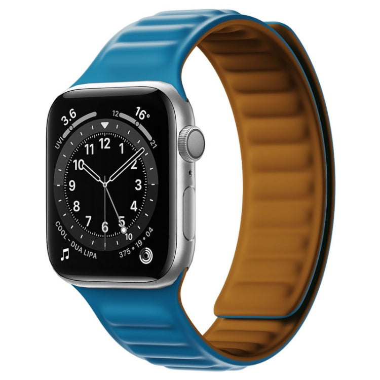 Bracelet de montre à bracelet magnétique en silicone pour la série Apple Watch, 7 41mm / 6&SE&5&4 40mm / 3&2&1 38mm, 7 45mm / 6&SE&5&4 44mm / 3&2&1 42mm