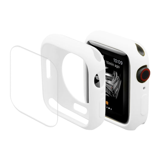 ENKAY Hat-Prince Housse de protection en TPU + Film de protection d'écran en PET à couverture complète pour Apple Watch Series 7 41 mm