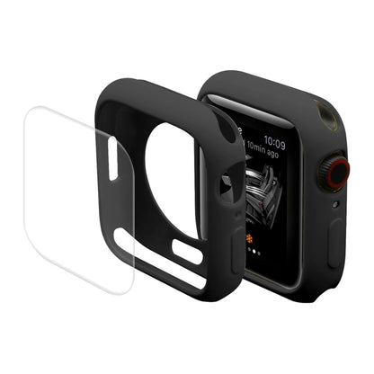 ENKAY Hat-Prince Housse de protection en TPU + Film de protection d'écran PET à couverture complète pour Apple Watch Series 7 45 mm