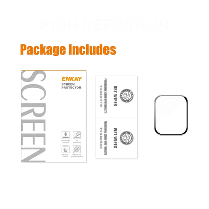 ENKAY Hat-Prince Film de protection d'écran HD à bord incurvé 3D à couverture complète en verre trempé pour Apple Watch Series 7 45mm, 1 PC, 2 PCS, 5 PCS, 10 PCS