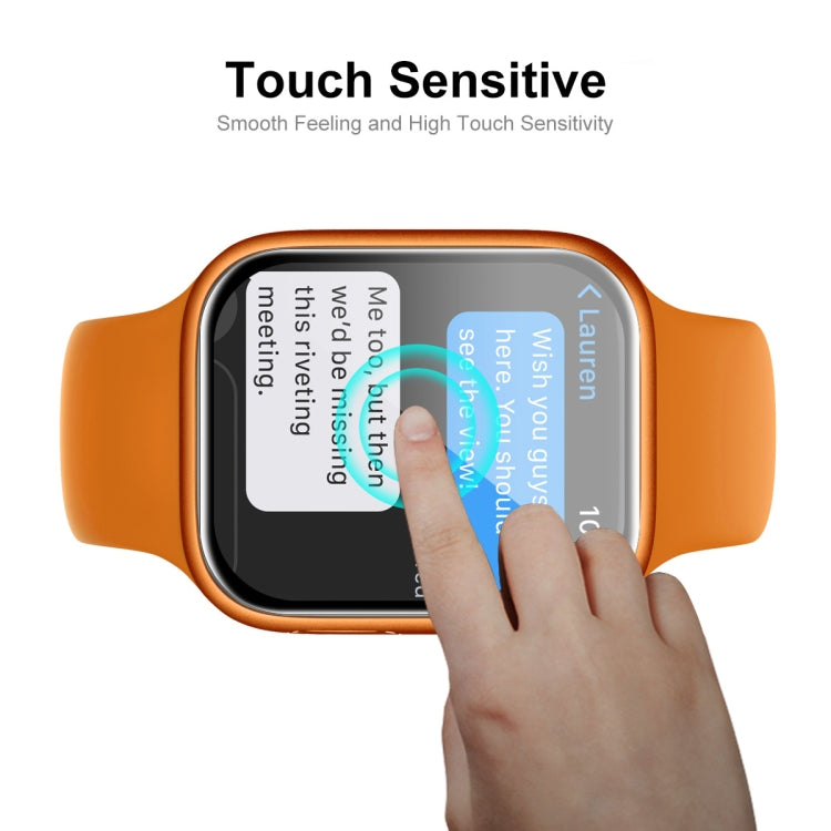 ENKAY Hat-Prince Film de protection d'écran HD à bord incurvé 3D à couverture complète en verre trempé pour Apple Watch Series 7 45mm, 1 PC, 2 PCS, 5 PCS, 10 PCS