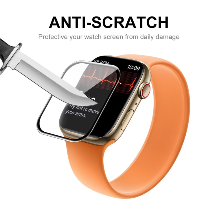 ENKAY Hat-Prince Film de protection d'écran HD à bord incurvé 3D à couverture complète en verre trempé pour Apple Watch Series 7 45mm, 1 PC, 2 PCS, 5 PCS, 10 PCS