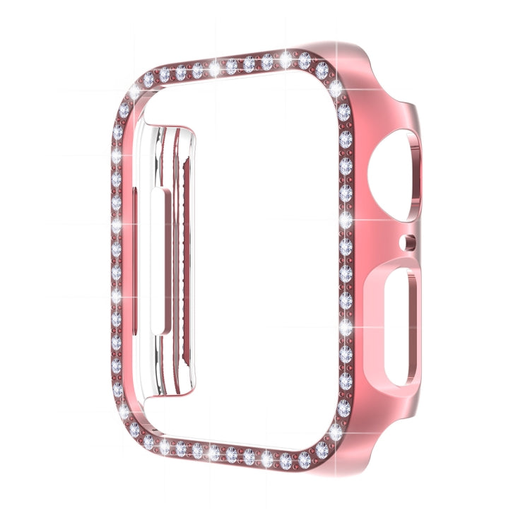 ENKAY Hat-Prince Electroplate PC Diamond Watch Case + Film de protection d'écran PET incurvé à couverture complète pour Apple Watch Series 7 41mm