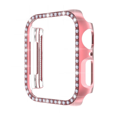 ENKAY Hat-Prince Electroplate PC Diamond Watch Case + Film de protection d'écran PET incurvé à couverture complète pour Apple Watch Series 7 41mm
