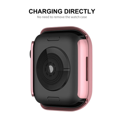 ENKAY Hat-Prince Electroplate PC Diamond Watch Case + Film de protection d'écran PET incurvé à couverture complète pour Apple Watch Series 7 41mm