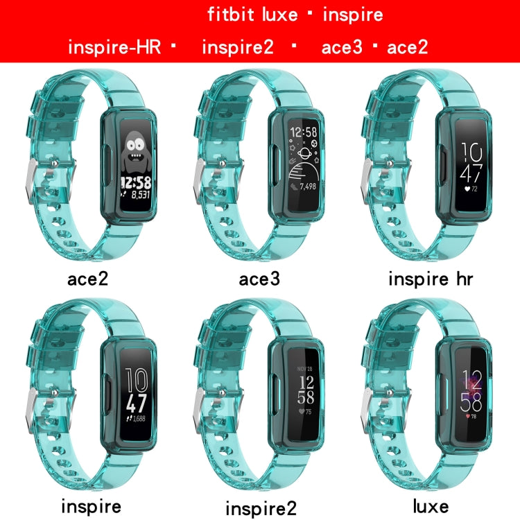 Bracelet de montre intégré en silicone transparent, For Fitbit Luxe, For Fitbit inspire 2, For Fitbit inspire HR, For Fitbit inspire, For Fitbit Ace 3, For Fitbit Ace 2
