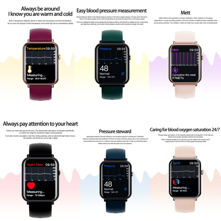 Montre connectée Q19 Pro IP67 étanche 1,69 pouces