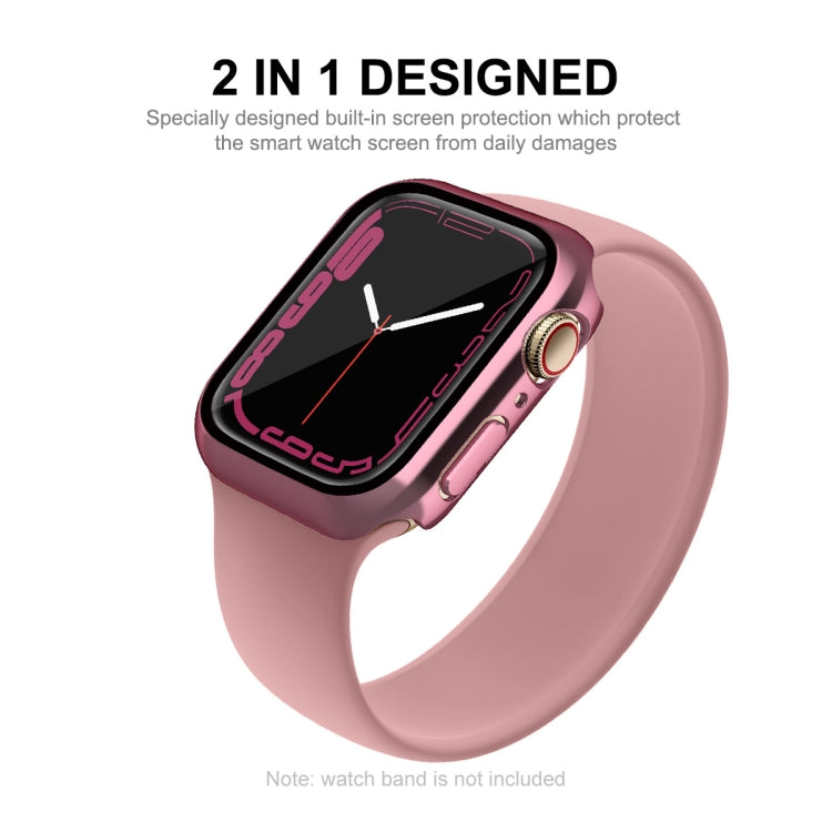 Cadre PC ENKAY Hat-Prince 2 en 1 + étui en verre trempé 9H, For Apple Watch Series 8 / 7 41mm, For Apple Watch Series 8 / 7 45mm