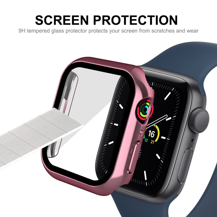 Cadre PC ENKAY Hat-Prince 2 en 1 + étui en verre trempé 9H, For Apple Watch Series 8 / 7 41mm, For Apple Watch Series 8 / 7 45mm