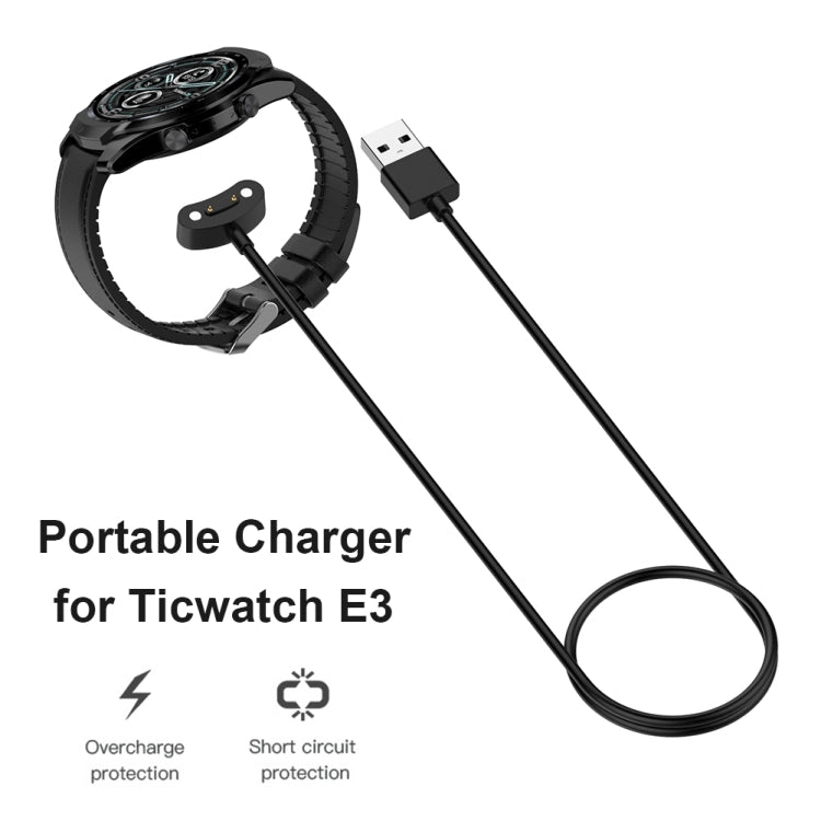 Câble de chargement pour montre intelligente Ticwatch E3 / Pro 3 / Pro 3 LTE, adaptateur secteur pour Station de charge 1m