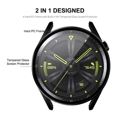 Pour Huawei Watch GT 3 46mm ENKAY Matte PC Frame + étui de protection en verre trempé