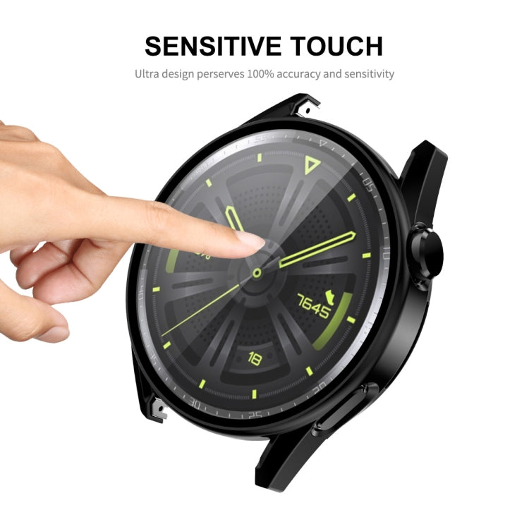 Pour Huawei Watch GT 3 46mm ENKAY Matte PC Frame + étui de protection en verre trempé