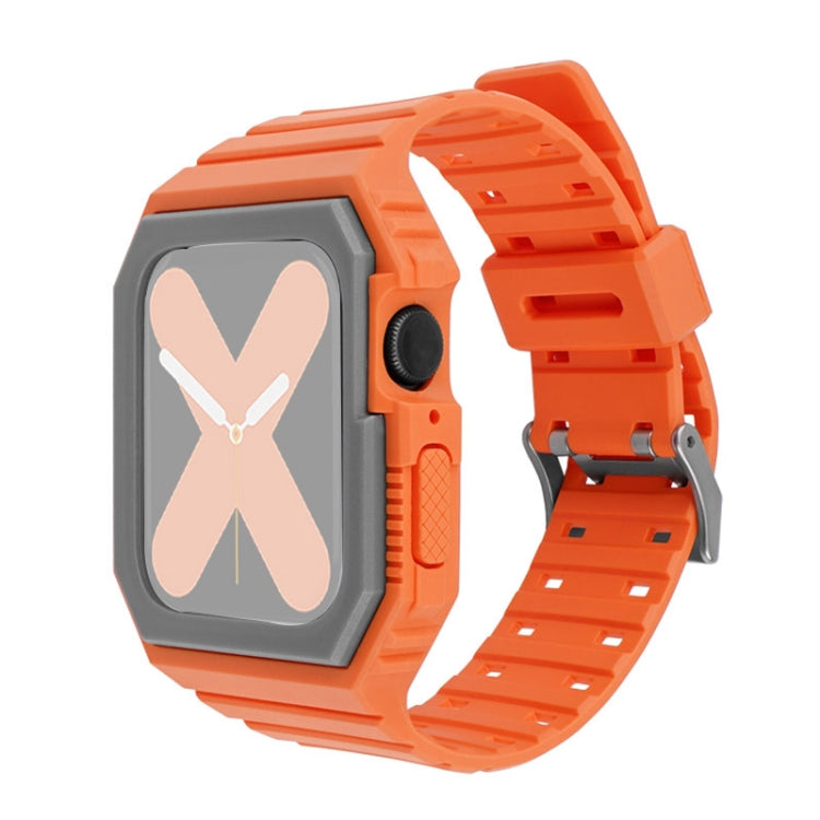 Bracelet en silicone avec étui pour Apple Watch Series, 7 41mm / 6&SE&5&4 40mm / 3&2&1 38mm, 7 45mm / 6&SE&5&4 44mm / 3&2&1 42mm